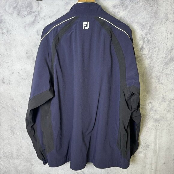FJ Tour Collection Jacket Birmingham Full Zip Blue Mens Large Golf E1 - Picture 2 of 10
